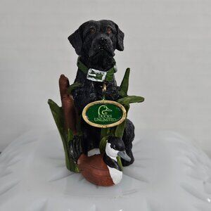 Ducks Unlimited Holiday Ornament by Kurt Adler Featuring Black Labrador And Duck